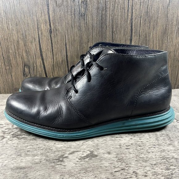Cole Haan Lunargrand Men Size 12 M Chukka Suede Boot Casual Black Blue C11721 main image 7